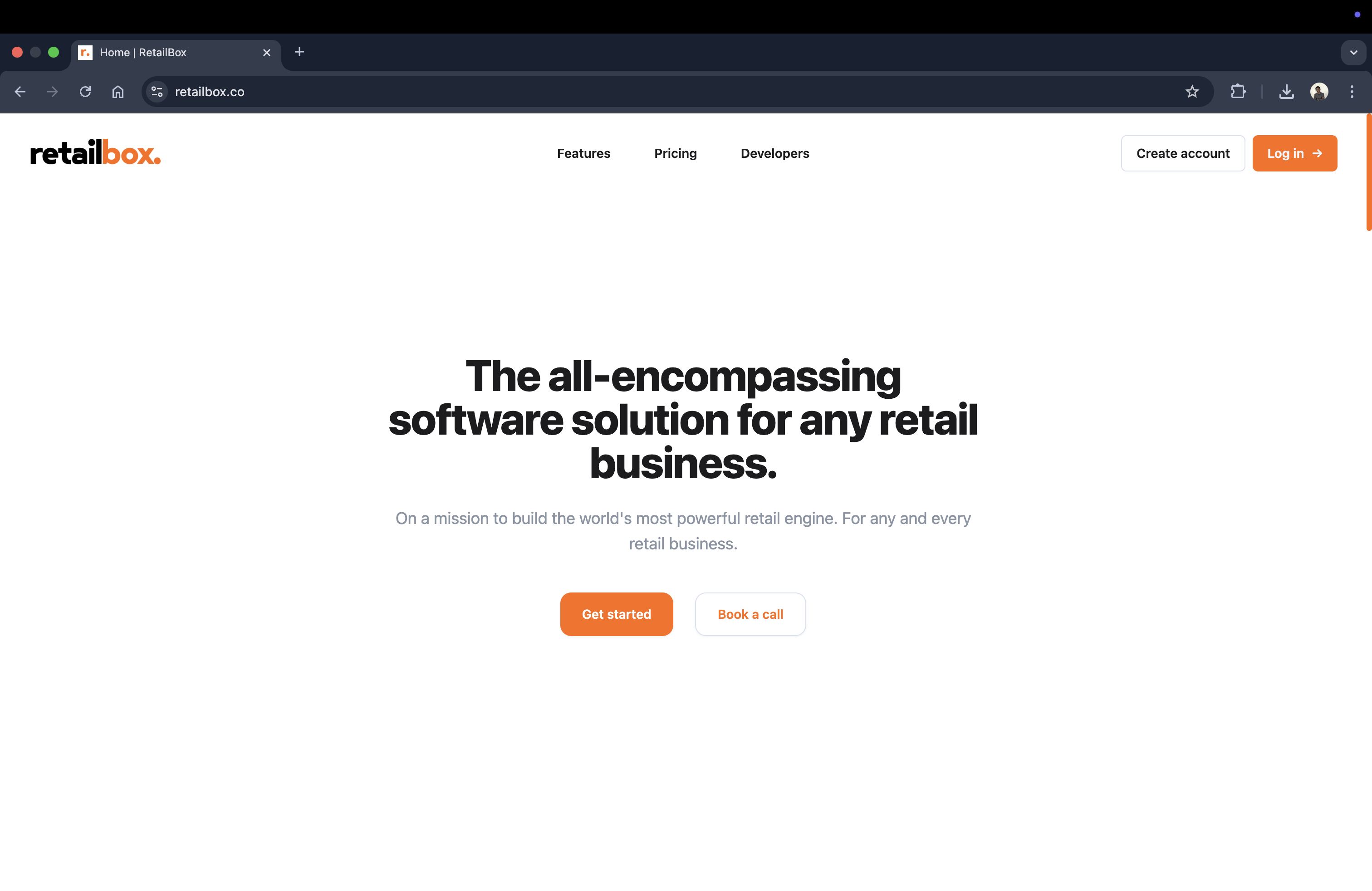 Retailbox dashboard